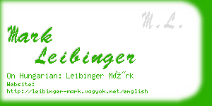mark leibinger business card